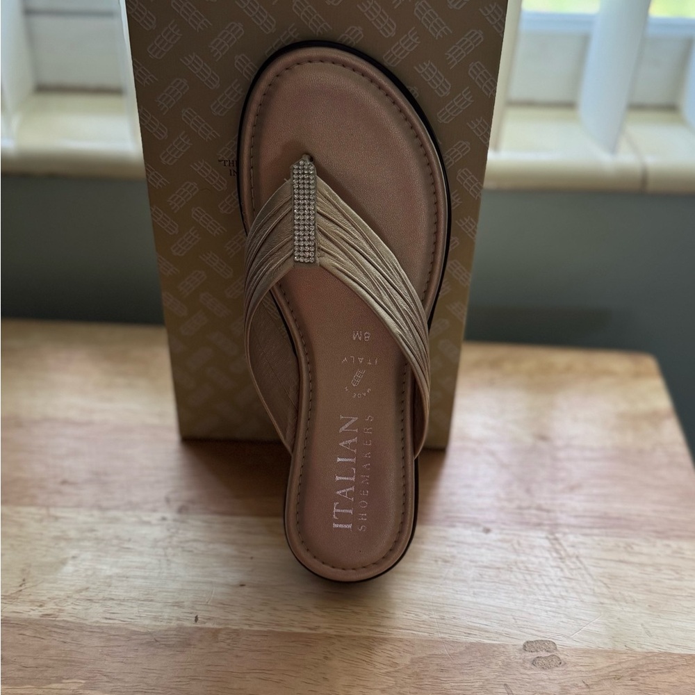 Italian Shoemakers Rose Gold Sandals - Picture 2 of 3
